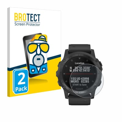 BROTECT - Screenprotector voor Garmin D2 Charlie / Tactix Charlie - Folie Beschermfolie matte 2 Stuks