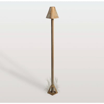 Moretti Luce LED tuinpadverlichting Silva Frame, hoogte 80 cm, antiek messing, IP65