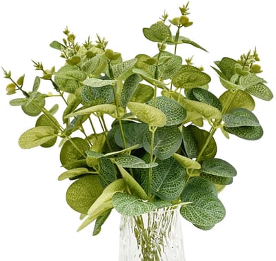 20 Stuks Kunstmatige Eucalyptus Stelen, Lange Groene Nepbloemen voor Hoge Vazen, Woondecoratie