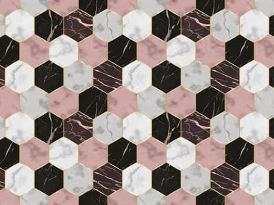 Vinyl | vinyl | vloerkleed | Pink Marble | 170x170 cm