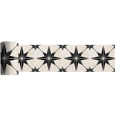 Waterdichte matte oppervlakte vinyl tegel sticker voor keuken badkamer verwijderbare muur vloer sticker zwart witte kleur