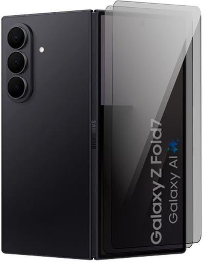 Privacy Screenprotector geschikt voor Samsung Galaxy Z Fold 7 - 2x Volledig Dekkend Glas Screen Protector