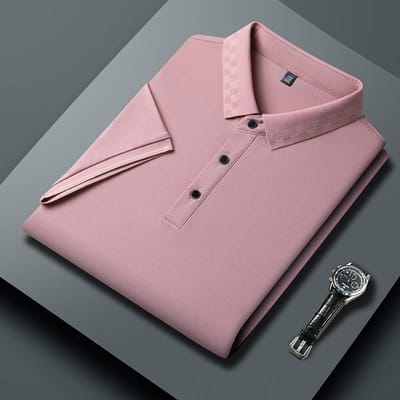 Zomer Nieuwe Stijl Revers Heren T-shirt, Licht en Casual, Dun Revers Ademend IJszijde Poloshirt voor Heren 4XL
