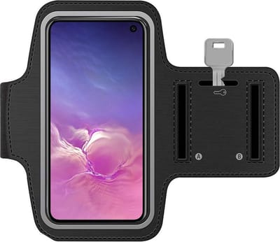 Arara Armband Geschikt voor Samsung Galaxy S10 sportarmband - hardloopband - Sportband hoesje - zwart