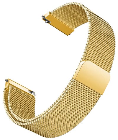 Geschikt voor Garmin Venu 4 41mm / Huawei Watch GT 6 41mm / Watch 5 42mm / OnePlus Watch 3 43mm / Xiaomi Watch S4 41mm - Magnetische RVS Bandje Goud