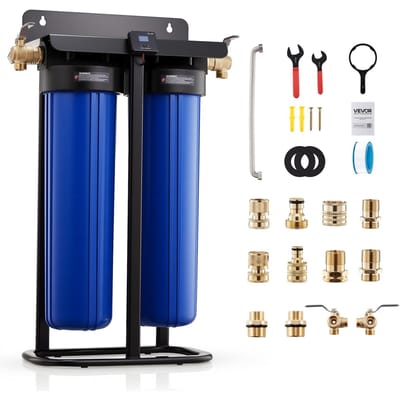 Gedeïoniseerd Watersysteem voor Autowas, Vlekkeloos Autowas Watersysteem met 2 x 4L DI Hars, TDS Meter & Bypassklep, Vlekkeloos Gedeïoniseerd Waterfilter