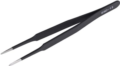Dailygoods - Wal Front ESD 13 Anti-Static Precision Tangen - 12cm Ronde Punt RVS voor Elektronica en Nail Art