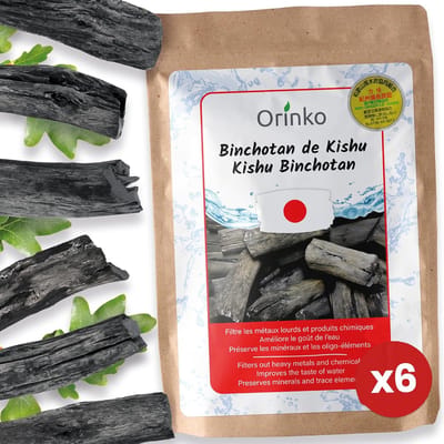Thijox - Binchotan Kishu Kool Waterfilter Stokjes x6 – Natuurlijke Actieve Koolstof voor Duurzame Waterzuivering in Karaffen en Kannen – 100% Recycleb