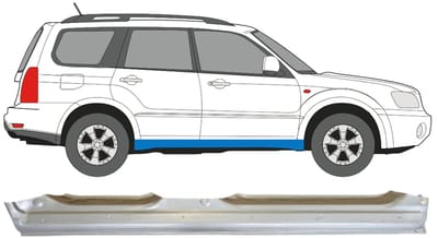 Volledige dorpel voor Subaru Forester SG 2002-2008 / Rechts