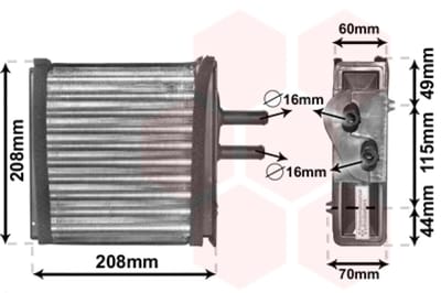 Van Wezel - KACHEL RADIATEUR VOOR FIAT PUNTO I 1993-1999 46721212