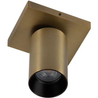 KS Verlichting - plafondlamp - Lynn - spot - GU10 - dimbare lamp - opbouwspot - aluminium - messing