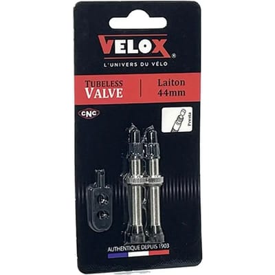 Messing binnenbandloze ventielen Velox Presta (x2)