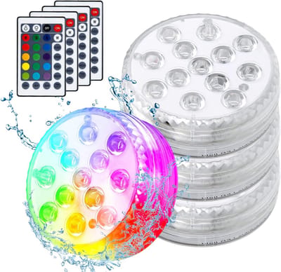 Onderwater LED Verlichting - Decoratieve Lampen - Feestelijke Sfeer - 16 Kleurmodi - 4 Stuks - RGB