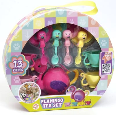 Zoo Troop Flamingo Tea Set.