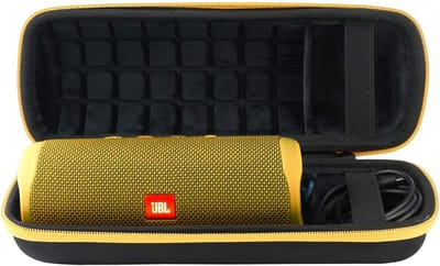 Harde reishoes voor Draagbare Bluetooth Luidspreker - Flip 6/5 Hoes - Zwart+Geel