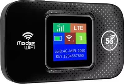 Mifi Router Zwart – Draadloze Wifi – Mifi Routers – 4G/5G Router – 10 Apparaten – Werkt met Simkaart – Batterijcapaciteit 3000mAh – WiFi Dongle – Wifi USB C – Wifi Router – 2024 Model
