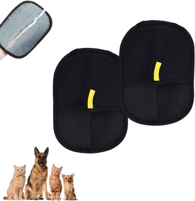Dubbele Zijde Huisdier Verzorgingshandschoenen - Herbruikbare Handschoenen voor Katten- en Hondenhaar Verwijdering, Ideaal voor Meubels en Kleding