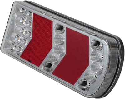 Achterlicht - Glotrac - LED - rechts - 230x105x40 mm - inclusief achteruitrijverlichting en reflector