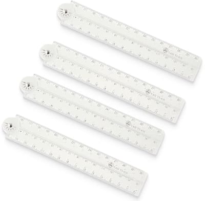 4 stuks 30 cm transparante liniaal - ideaal voor basisschool en kantoor