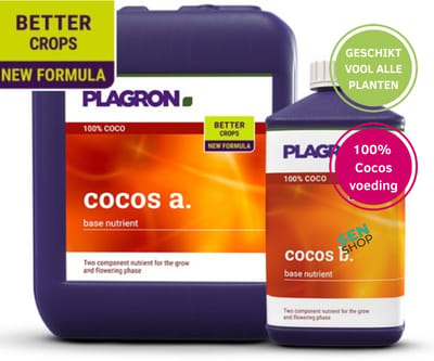 kokos voeding 1L,Cocos voeding 1L, Voeding Voor kokos aarde, plagron cocos voeding A&B 1L, Cocos A&B 1L, Plagron, Kamerplantenvoeding