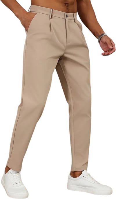 Bovista Pantalon Heren - Chino - Golfbroek - Nette Broek - Elastische Tailleband - Volwassenen - Beige - M