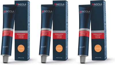 Indola Profession Permanent Caring Color Contrast 60ml – C.03 contrast natuur goud - 3 tubes