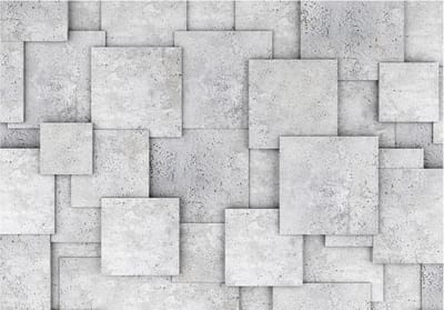 Fotobehangkoning - Behang - Vliesbehang - Fotobehang Tegels Beton - 150 x 105 cm