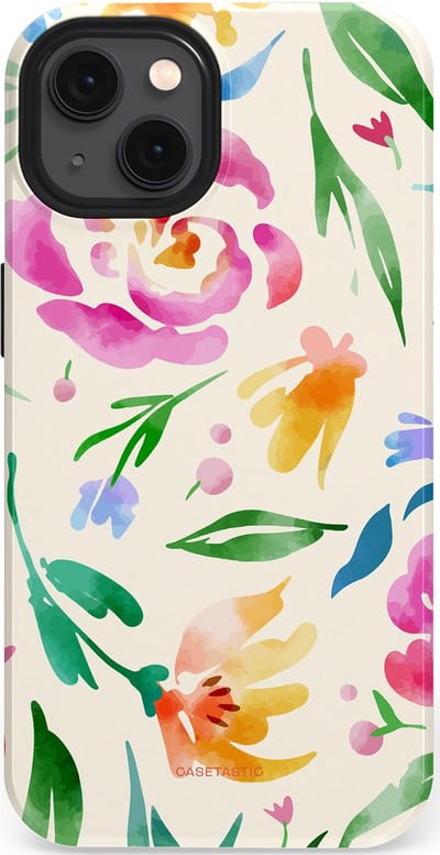 Casetastic Hoesje Geschikt voor Apple iPhone 13 Magsafe - Stijlvolle Beschermende Duo-layer Case - Floral Flow