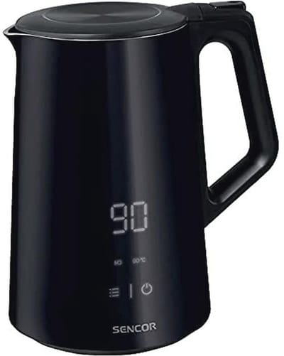 Elektrische waterkoker met variabele temperatuur met intern ledlicht, capaciteit van 1,5 l, 2200 W
