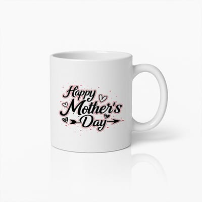 Happy Mother's Day Mok - Beste Moeder Cadeau - Moederdag Tip - Keramiek - 330 ml - Wit