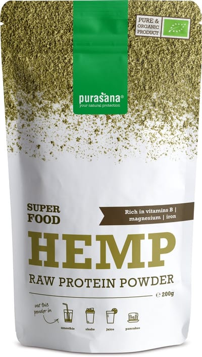 Purasana Hennep proteine poeder/poudre chanvre vegan bio (200g)