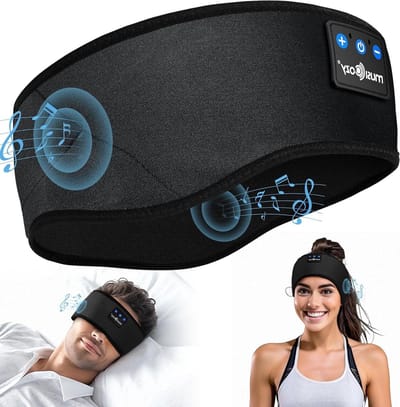 Slaapmasker Bluetooth 5.4 hoofdband sporthoofdtelefoon - draadloos - meer dan 14 uur speeltijd met hifi-stereo - ergonomisch - technische gadgets - zijslapers