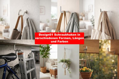 Dailygoods - 10 Stuks Gebogen Roestvrijstalen Schroefhaken voor Wandbevestiging