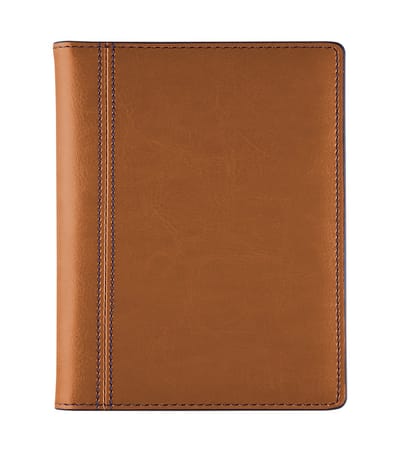 Brepols bureau agenda 2027 - TIMING [0.136] - PALERMO FASHION + ABC - Bureau agenda - 1 week op 2 pagina's - Weekoverzicht - Gespiraleerd - Camel - 17.1 x 22 cm