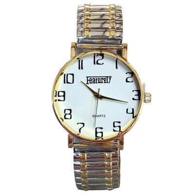 Fako® - Horloge - Rekband - Ø 39mm - Goud-/Zilverkleurig