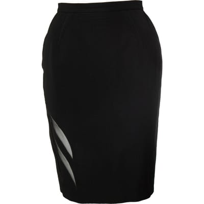 Thierry Mugler, minirok met transparante details