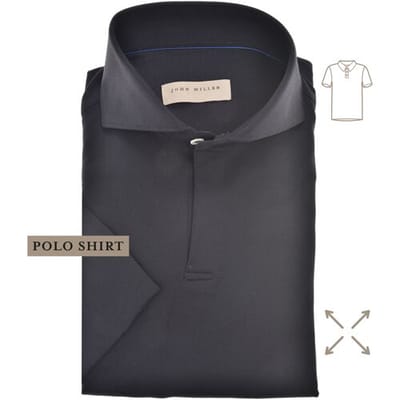 John Miller The Miller Short Sleeve Hyperstretch Poloshirt Zwart / male