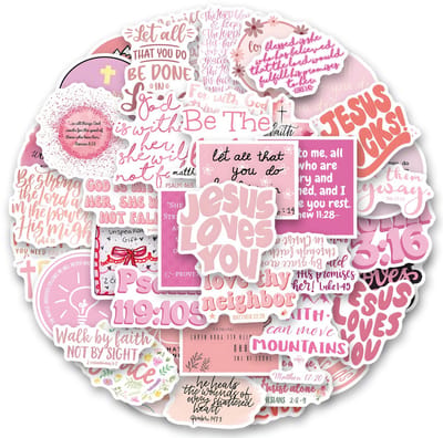 VANDAAG VERZONDEN - Stickers - 50 stuks - Christelijk - Bible Journaling - Bijbel - Jezus