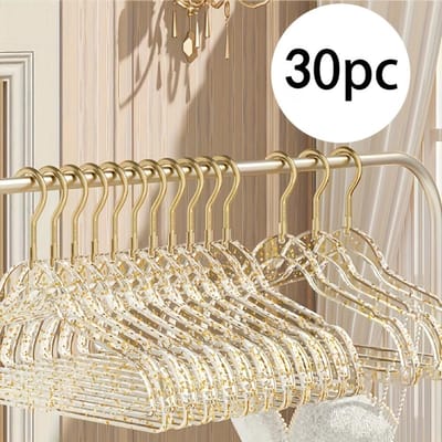 10/20/30 Hoge Kwaliteit Acryl Kledinghangers, Transparante Hangers met Antislip en Onzichtbaar Ontwerp, Stevig en Valbestendig Ruimte