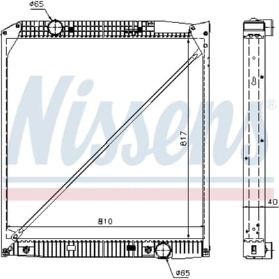 Radiator, motorkoeling NISSENS 62652A