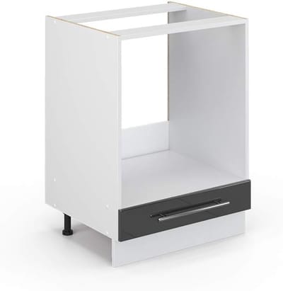 Inbouwkast Keukenmodule Hoogglans Antraciet 60 cm