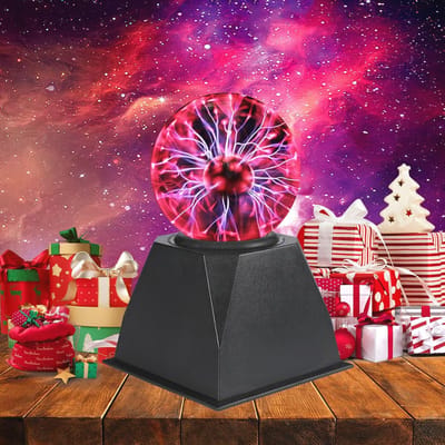 Magische Plasma Bol 4 Inch - Geluidsgevoelige Aanraaklamp met Rood Licht voor Sfeervolle Decoratie