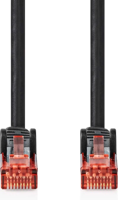 Nedis CAT6 Netwerkkabel - RJ45 Male - RJ45 Male - U/UTP - 20.0 m - Buitenshuis - Rond - PVC - Zwart - Doos