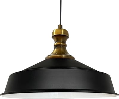 Bamyum Hanglamp Industrieel Metaal, Zwart Vintage Lamp