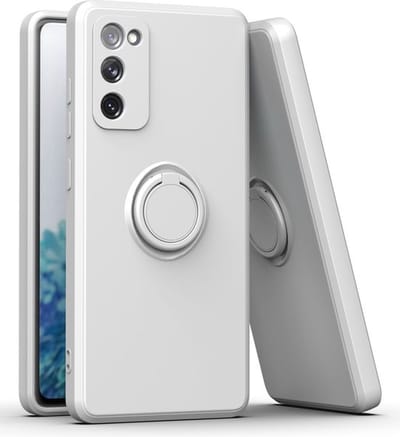 Samsung Galaxy S23 Ultra Back Cover | Telefoonhoesje | Ring Houder | Wit
