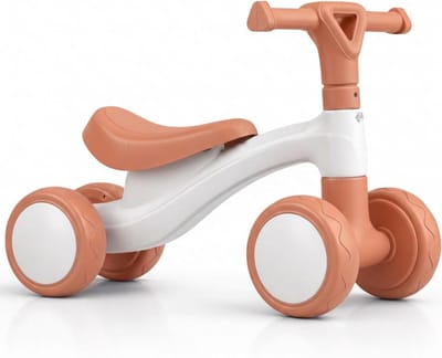 Edibaby, Kinderfiets, Loopfiets 1–2 jaar, Balance Bike, Licht Driewieler voor Kinderen 12–24 Maanden, Educatief Speelgoed, Cadeau Idee (Bruin)