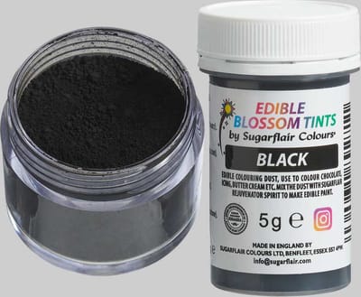 Sugarflair Blossom Tint Dust - Black - 5g - Eetbare Kleurstof