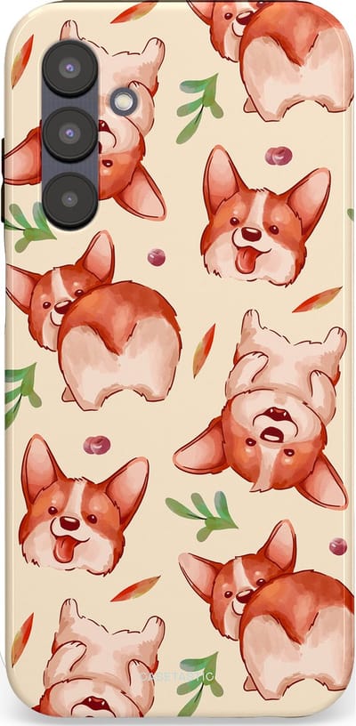 Casetastic Hoesje Geschikt voor Samsung A25 - Stijlvolle Beschermende Duo-layer Case - Corgipootjes