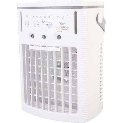 Mini Climatiseur Ventilateur de Refroidissement Portable Réservoir d'Eau 1L Humidificateur à Brume avec Lumières 7 Couleurs pour
