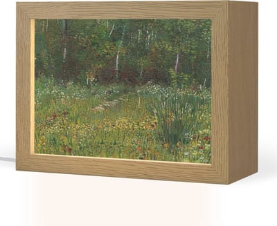 Tafellamp 20x15 cm - LED lamp - Asnières - Vincent van Gogh - Decoratieve tafellampen - Dimbaar - Tafellampje slaapkamer - Woonkamer binnen